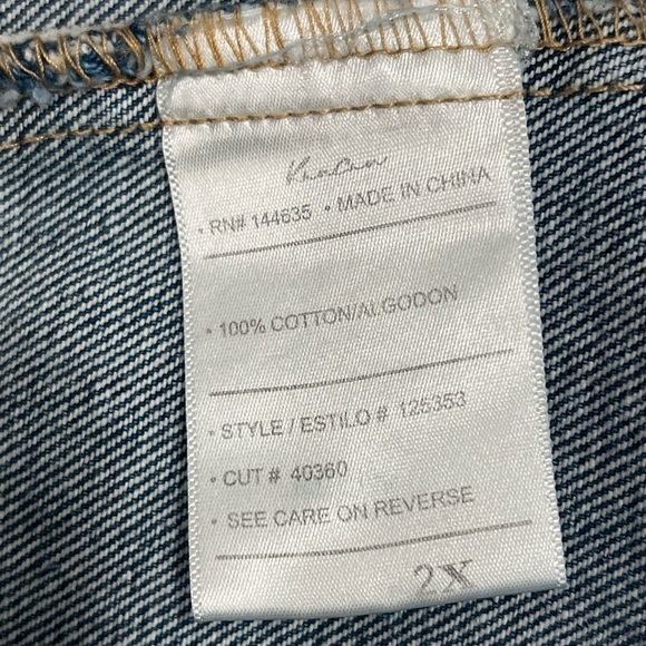 NWT Kancan Distressed Denim Jacket Size 2X - Picture 6 of 7